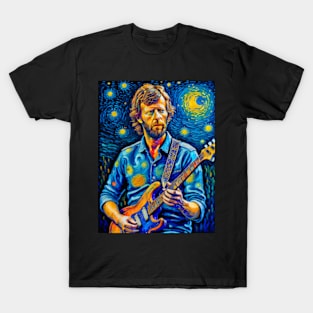 Eric Clapton in starry night T-Shirt